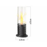 Chemine dcorative - carlo milano - effet tornade de feu - bio thanol - noir - allumage  mche