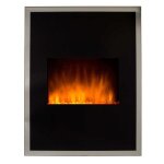Chemine design empire state en acier et verre tremp 65x14x85cm