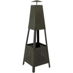 Cheminée dextérieur pyramide maxxgarden - brasero chauffage de terrasse - noir - 100cm Cheminée dextérieur pyramide maxxgarden - brasero chauffage de terrasse - noir - 100cm