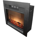 Chemine lectrique chauffage effet feu de bois 1800 watt chicago led