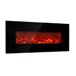 Chemine lectrique encastrable murale klarstein 1600 w effet flamme led noir