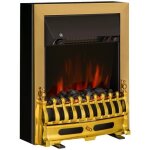 Cheminée électrique homcom effet de flamme style néo rétro thermostat 1000 - 2000 w noir or Cheminée électrique homcom effet de flamme style néo rétro thermostat 1000 - 2000 w noir or
