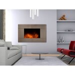 Cheminée électrique murale pure inox 90 cm effet flammes led chauffage programmable télécommande cheminarte ... Cheminée électrique murale pure inox 90 cm effet flammes led chauffage programmable télécommande cheminarte ...