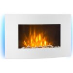 Cheminée électrique murale - klarstein lausanne - 2000 w - effet flamme led - blanc Cheminée électrique murale - klarstein lausanne - 2000 w - effet flamme led - blanc