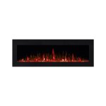 Chemine lectrique murale volcano 3xl 150 cm effet flammes led chauffage programmable tlcommande cheminarte ...