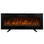 Cheminée Électrique - led - 127 cm - noir - 12 couleurs de flammes - 5 niveaux de lumière Cheminée Électrique - led - 127 cm - noir - 12 couleurs de flammes - 5 niveaux de lumière
