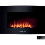Chemine murale lectrique - beper - ri. 503 - acier et verre tremp - 2000w - programmable