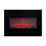 Chemine murale lectrique dcorative classic fire memphis noir 1800 w 66 x 13 x 46 cm