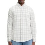 Chemise blanc / beige / bleu homme tommy hilfiger dm0dm22408