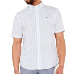 Chemise blanche / bleu homme tommy hilfiger flex