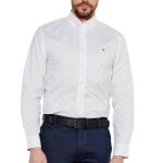 Chemise blanches imprim� homme tommy hilfiger flex poplin polka