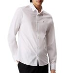 Chemise blanche / noir homme calvin klein jeans poplin stretch
