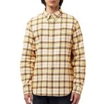 Chemise � carreaux beige homme timberland flannel check