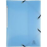 Chemise  lastique 3 rabats - a4 - bleu clair - polypro - chromaline - exacompta
