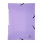 Chemise  lastique 3 rabats - a4 - mauve - polypro - chromaline - exacompta