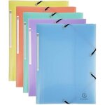 Chemise � �lastiques - exacompta - r�f. 55170e - paquet de 5 - polypropyl�ne translucide - a4