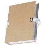 Chemise - exacompta - dos extensible - papier kraft - gris beige - 12 cm dextension