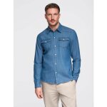 Chemise en jean manches longues - ombre - pour homme - bleu
