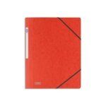 Chemise simple - elba - a4 - lustr�e - rouge - papier