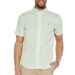 Chemise verte homme tommy hilfiger flex poplins