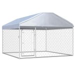 Chenil ext�rieur cage enclos parc animaux chien ext�rieur avec toit pour chiens 200 x 200