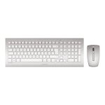 Ensemble clavier et souris sans fil 2. 4 ghz - cherry - dw 8000 - blanc argent - gris