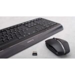 Ensemble clavier et souris cherry azerty sans fil gentix desktop noir jd7000fr2
