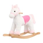 Cheval  bascule pour enfants - petit - 1  3 ans - poil doux - blanc