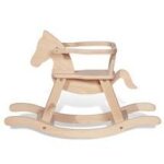 Cheval  bascule en bois pinolino - design pur et intemporel - htre massif - orange - mixte