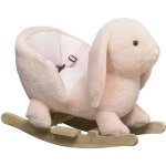 Cheval  bascule - homcom - lapin fauteuil intgr - ceinture de scurit - fonction sonore clapissement ...
