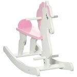 Cheval à bascule licorne en bois - homcom - 68x27x46cm - pour enfant de 1 à 3 ans Cheval à bascule licorne en bois - homcom - 68x27x46cm - pour enfant de 1 à 3 ans