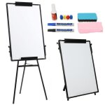 Chevalet de conf�rence - tr�pied r�glable - tableau blanc 60x90 cm - hauteur 90 - 175 cm - surface magn�tique ...