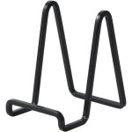 Chevalet m�tallique noir de 45 pouces pour assiettes d�coratives livres plaques ou cartes label