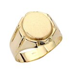 Chevali�re pour homme en or 18 carats grav�e