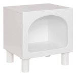 Chevet 1 compartiment tara blanc 42x40x32cm - atmosphera cr�ateur dint�rieur