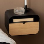 Chevet mural 1 tiroir 35x25x23 cm d�cor ch�ne