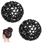 Filet  chignon - cheveux net - 5pcs - noir - lastique - polyester haute qualit