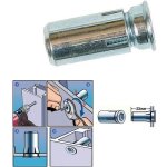 Cheville fix - alu per�age m8 pour fixation de cr�maill�re v�rin / fixation sur paroi m�tallique fine ...