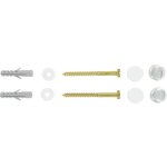 Cheville pour fixation wc au sol fischer 2 chevilles + 2 vis laiton + 2 capuchons dorés + 2 blancs + ... Cheville pour fixation wc au sol fischer 2 chevilles + 2 vis laiton + 2 capuchons dorés + 2 blancs + ...