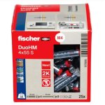 Chevilles m�tallique pour corps creux duohm 4x55 embout pz - fisher - 572920