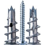 Chevilles pour placoplatre - estampille - 50 pi�ces - autoperceuses - m�tal - vis incluses