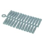 Cheville plastique universelle - diam. m�che 6 mm - pour vis 2 � 5 mm - lot de 100 pi�ces - vert