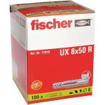 Cheville universelle ux - r 8x50mm en boîte de 100 - fischer - 77870 Cheville universelle ux - r 8x50mm en boîte de 100 - fischer - 77870