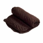 Plaid  motifs chevron chocolat 130x170