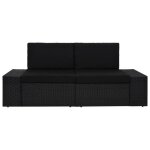 Chic? canapé contemporain sofa canapé sectionnel 2 places résine tressée noir 6520 Chic? canapé contemporain sofa canapé sectionnel 2 places résine tressée noir 6520