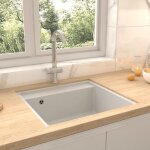 Chic? evier cuisine style avec trou de trop - plein lavabo vasque de cuisine blanc granit 6363 Chic? evier cuisine style avec trou de trop - plein lavabo vasque de cuisine blanc granit 6363