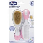 Chicco brosse et peigne rose 2 pi�ces