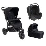 Chicco - poussette trio activ3 + si�ge auto kory black + nacelle activ3 ebony