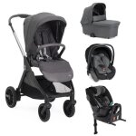 Chicco - poussette trio bellagio 2 + first seat recline + nacelle flexi + fullseat 360 avec base black ...