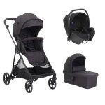 Chicco - poussette trio seety2 + si�ge auto kory + nacelle seety ebony